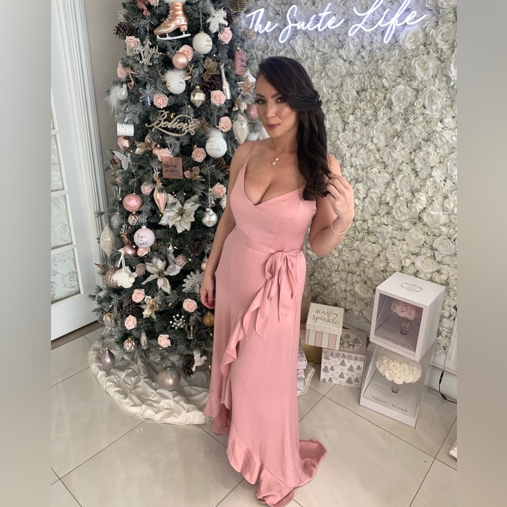 Blush bridesmaid dress size 8